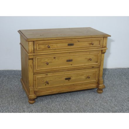 #2488 Antique Pine Chest of Three Drawers - finished with wax 