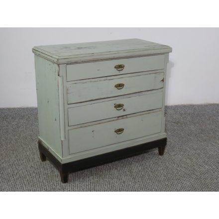 #2491 Antique Pine Painted Chest of Four Drawers 