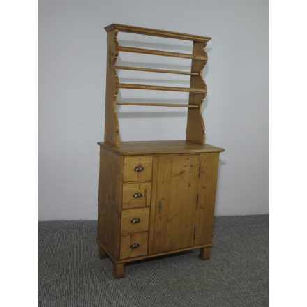#2503 Antique Pine Dresser/Food Cupboard with Open Shelves