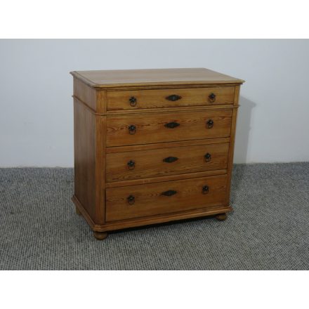 Antique Pine Chest of Four Drawers, finished with wax #2510