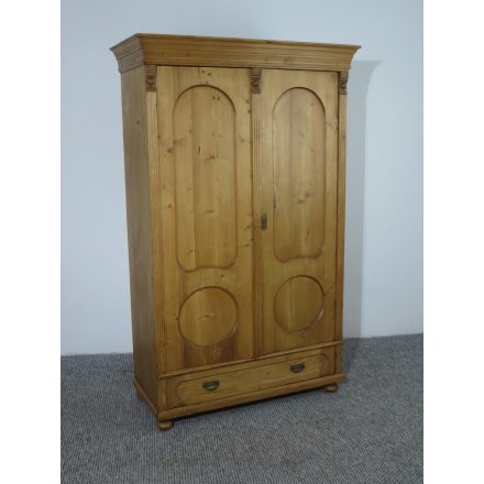 Antique Pine Two Door Wardrobe, finished with wax  #2515 (pair of two)
