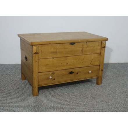 Antique Pine Blanket Chest, finished with wax #2516