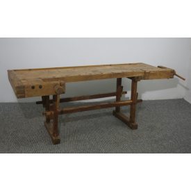   #2525 Antique Carpenter's Workbench - finished with wax 