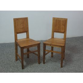 #2531 Antique Pine Chairs (Set of Two) - finished with Wax 