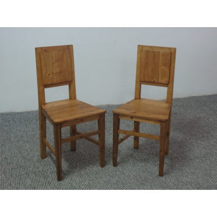 #2531 Antique Pine Chairs (Set of Two) - finished with Wax 