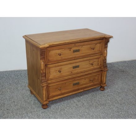 #2533 Antique Pine Chest of Three Drawers - finished with wax 