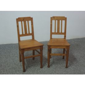 Antique Pine Chairs (Set of 2), Wax Finish #2534