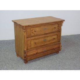   #2539 Antique Pine Chest of Three Drawers - finished with wax