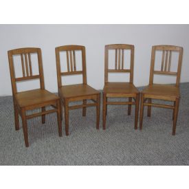 Antique Pine Chairs (Set of 4), Wax Finish #2541