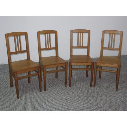 Antique Pine Chairs (Set of 4), Wax Finish #2541