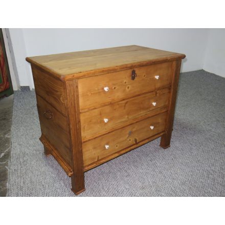 #2556 Antique Pine Blanket Chest with bottom drawer - Finished with wax