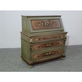 #2586 Antique hand painted secretary desk - original paint