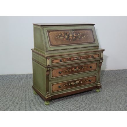 #2586 Antique hand painted secretary desk - original paint