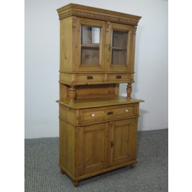   #2588 Antique pine kitchen dresser cabinet - finished with wax