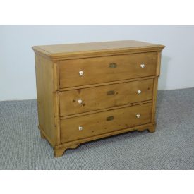   #2589 Antique pine chest of three drawers - finished with wax