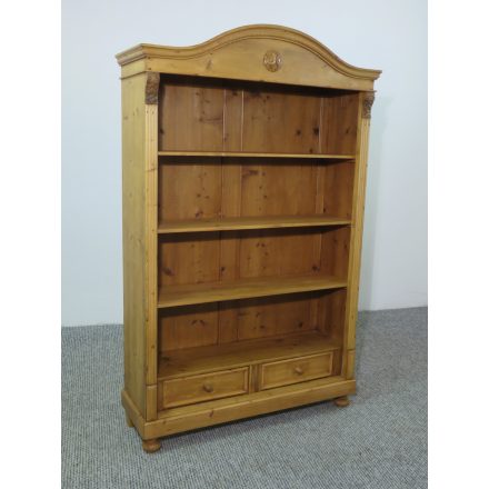 #2595 Antique pine bookcase  - finished with wax