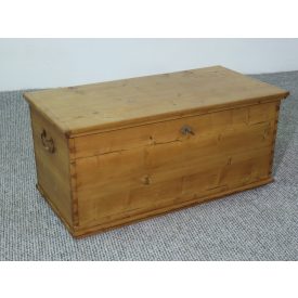 #2603 Antique pine blanket chest - finished with wax