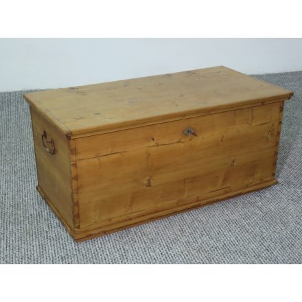 #2603 Antique pine blanket chest - finished with wax
