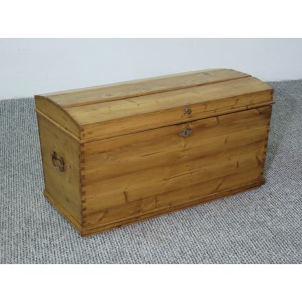 #2604 Antique pine blanket chest - finished with wax