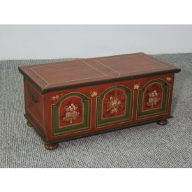 #2624 Antique Blanket chest - hand painted