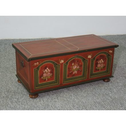 #2624 Antique Blanket chest - hand painted