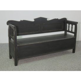 #2625 Antique Pine Box Bench – Painted Finish 