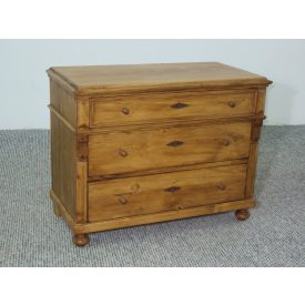   #2631 Antique Pine Chest of Three Drawers - Finished with wax