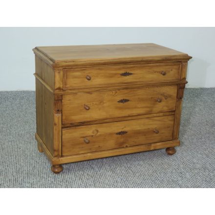 #2631 Antique Pine Chest of Three Drawers - Finished with wax
