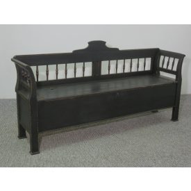 #2632 Antique Pine Box Bench – Painted Finish 