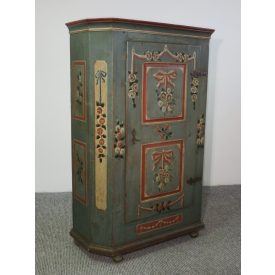   #2635 Antique Pine Cabinet from 1794 , Original Paint, Single Door