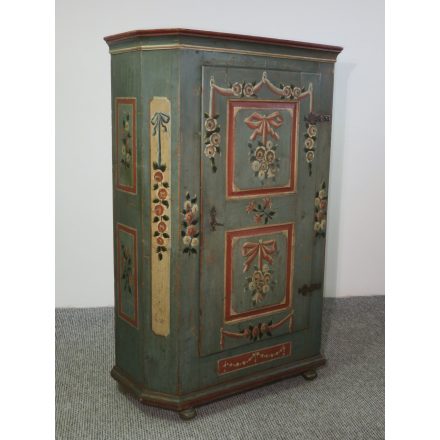 #2635 Antique Pine Cabinet from 1794 , Original Paint, Single Door