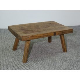 #2636 Antique butcher block coffee table - finished with wax