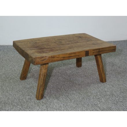 #2636 Antique butcher block coffee table - finished with wax