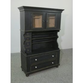 #2637 Antique pine storage cabinet (black)