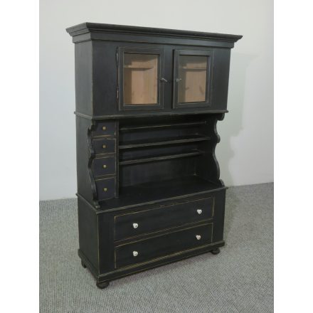 #2637 Antique pine storage cabinet (black)