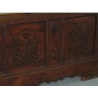 #2642 Antique Pine Blanket Chest from 1729 – Original Hand-Painted Finish & Working Lock