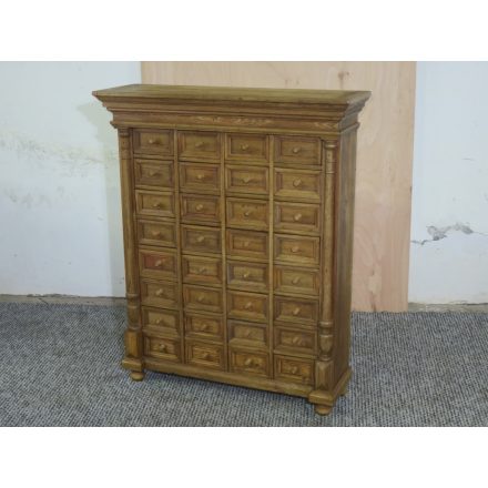 #2670 Antique hardwood multidrawer cabinet - finished with wax
