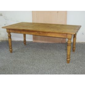 #2695 Antique pine dining table - finished with wax