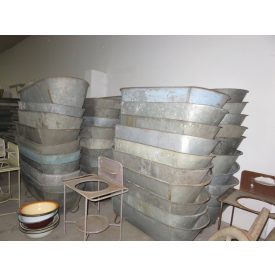 #32  Antique large oval zinc bath tubs