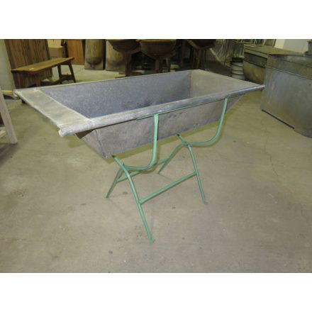 #33  Antique square zinc wash tubs (with or without stand) 