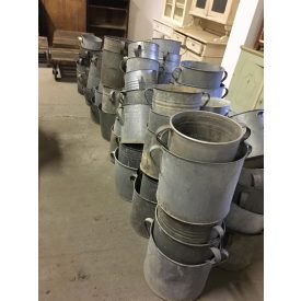 #36  Antique zinc laundry post with two handles