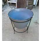#37  Antique large enamel cauldrons