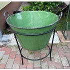 #37  Antique large enamel cauldrons