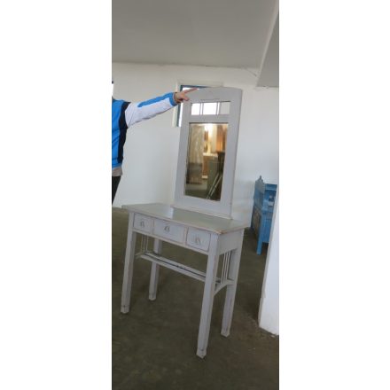 Antique Pine Dressing Table with Mirror (grey)