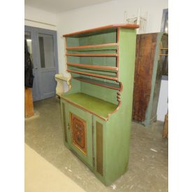 Antique Pine Buffet with Open Shelves (hand painted)