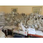 Antique linen fabric by roll