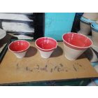 Set of 3 Ceramic Pots – Assorted Colours, Sizes: H20×W25 cm / H15×W18 cm / H13×W14 cm