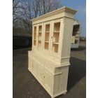 Shop Cabinet with four double doors and eight drawers, bare wood
