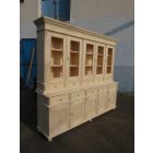 Shop Cabinet with ten doors and ten drawers, bare wood