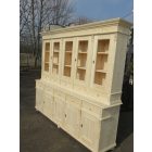 Shop Cabinet with ten doors and ten drawers, bare wood